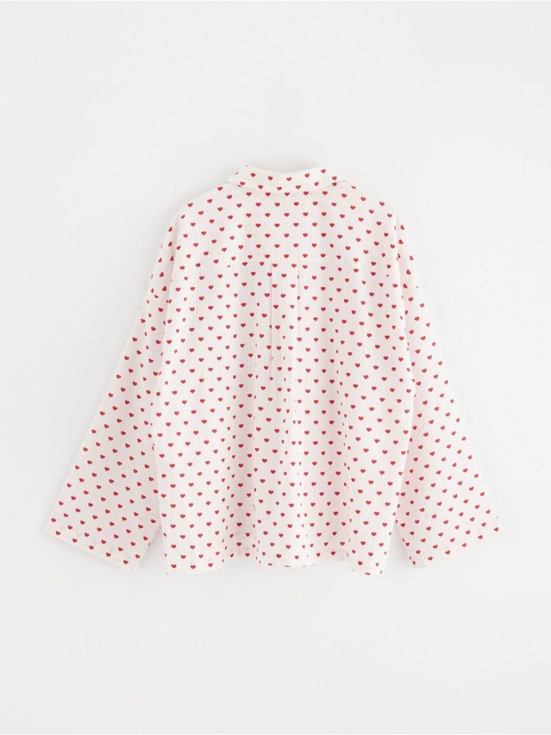 Pyjama shirt in seersucker - 8673001-6286