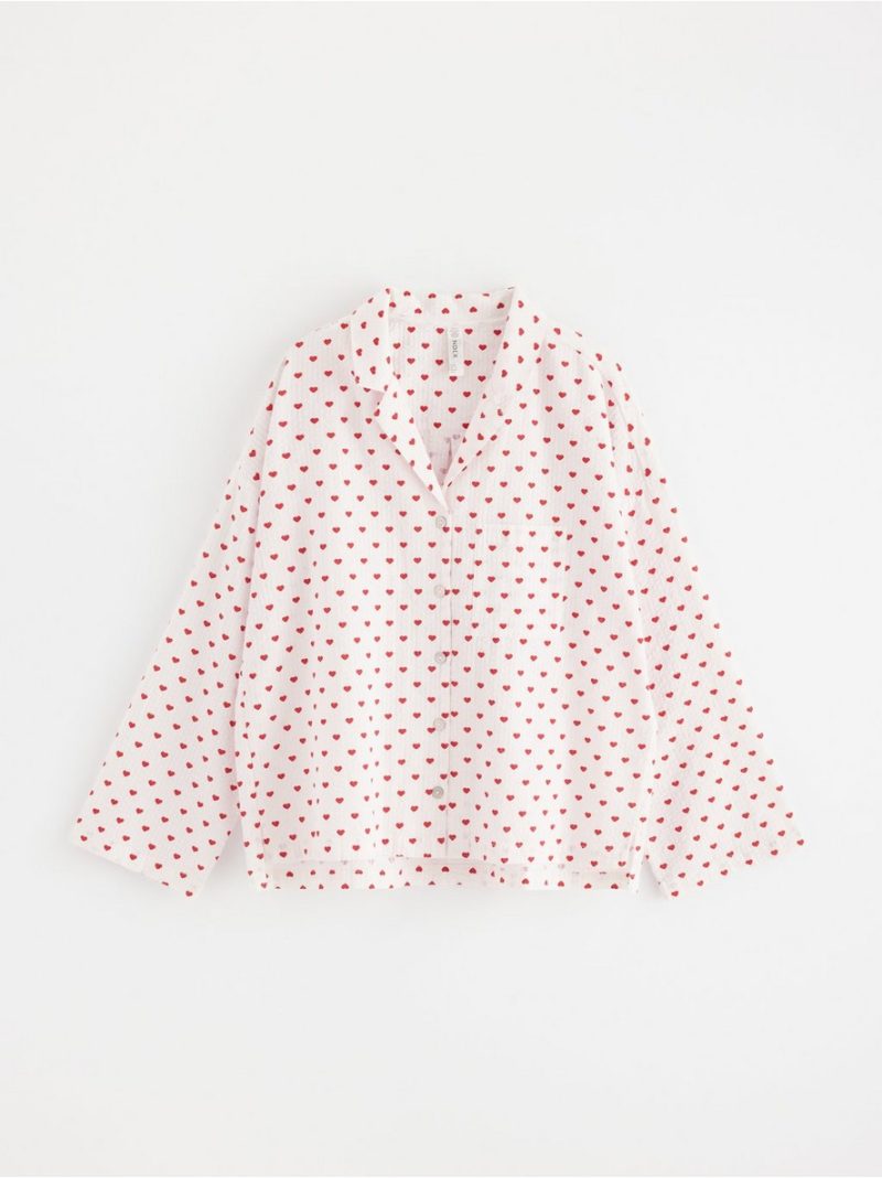 Pyjama shirt in seersucker - 8673001-6286