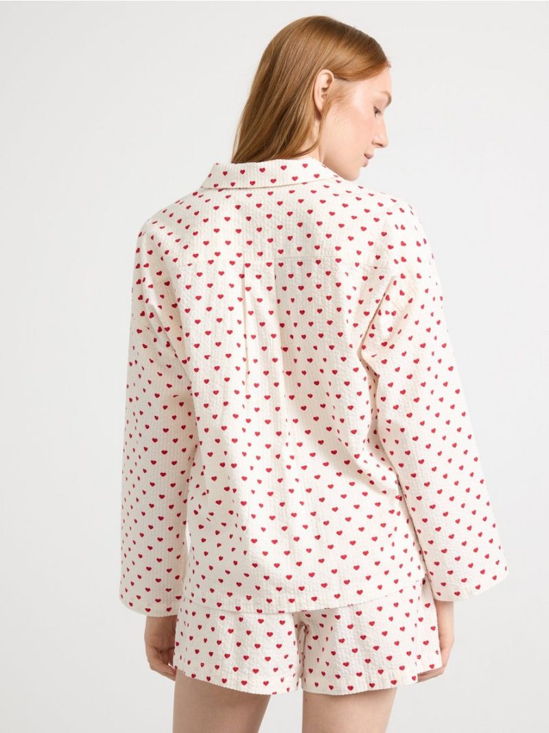Pyjama shirt in seersucker - 8673001-6286