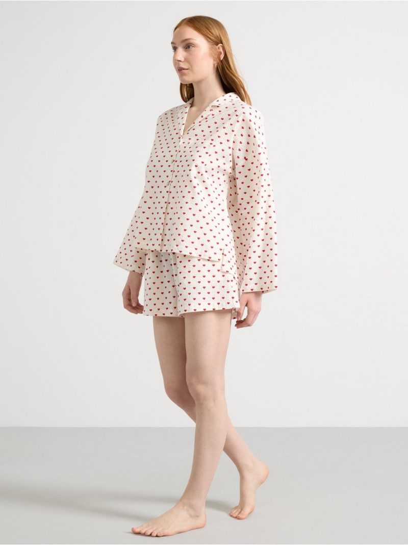 Pyjama shirt in seersucker - 8673001-6286