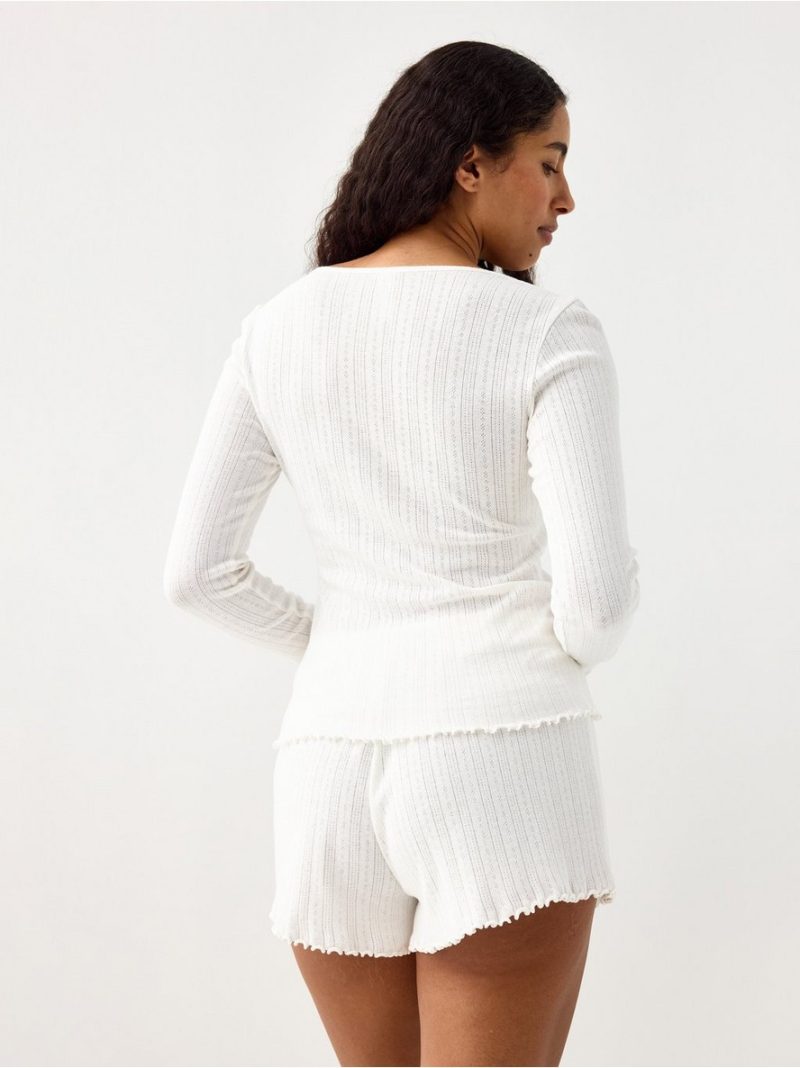 Pyjama top in pointelle - 3004087-878