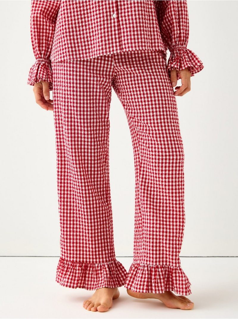 Pyjama trousers in seersucker - 3008298-7909