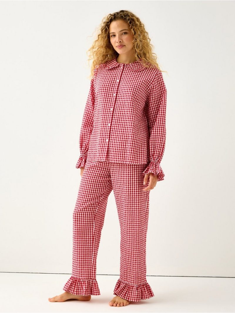 - Pyjama trousers in seersucker Pyjama trousers in seersucker - 3008298-7909