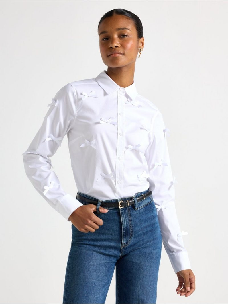 Shirt with satin bows - 3008840-70