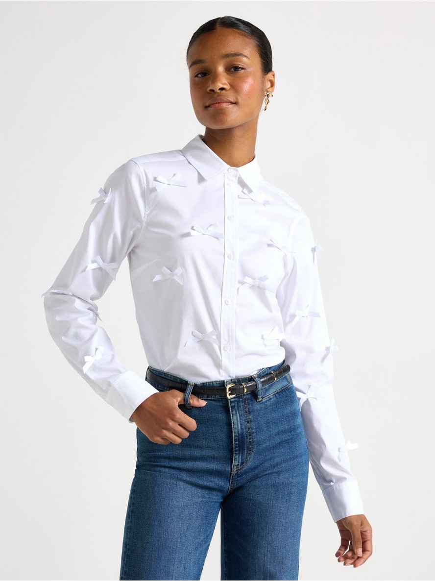 Shirt with satin bows - 3008840-70