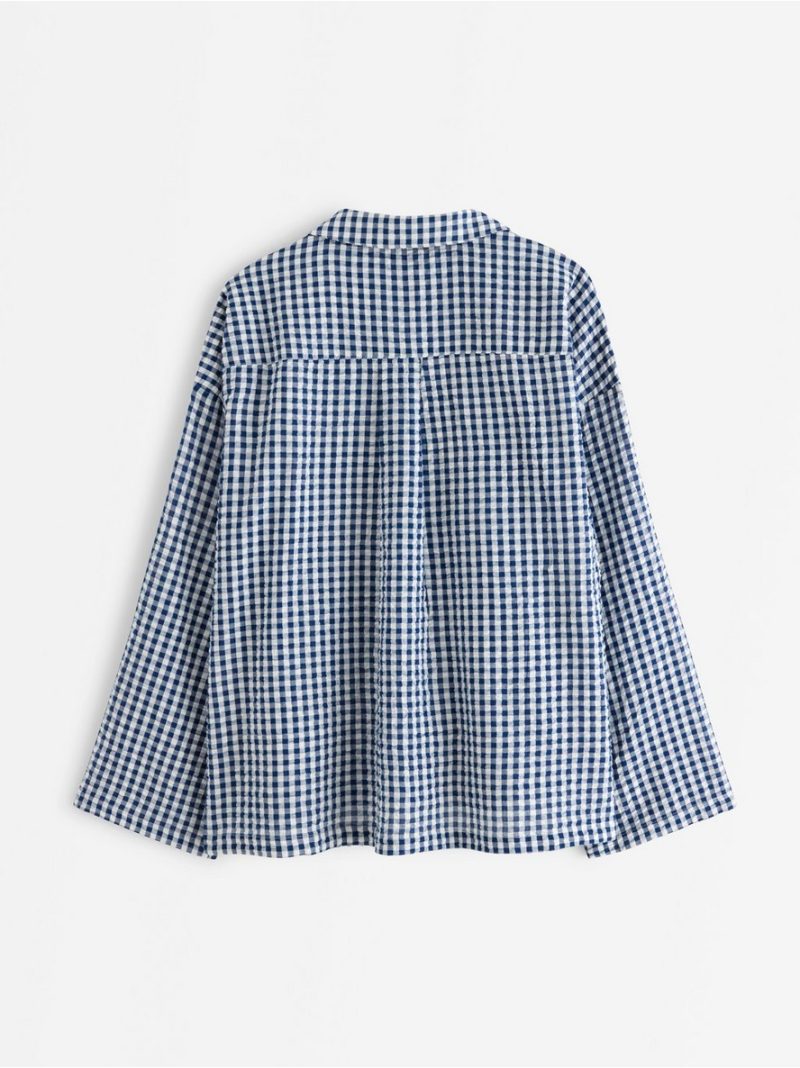 Pyjama shirt in seersucker - 3008916-7026