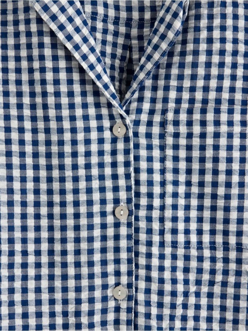Pyjama shirt in seersucker - 3008916-7026