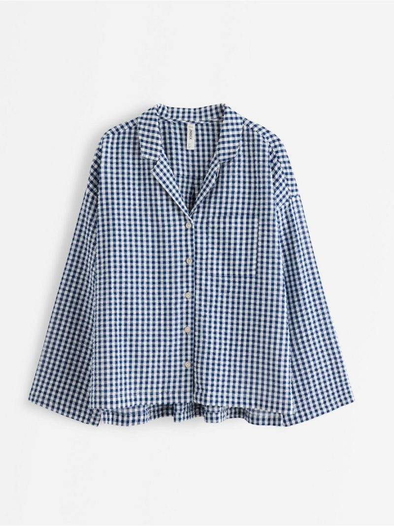 Pyjama shirt in seersucker - 3008916-7026