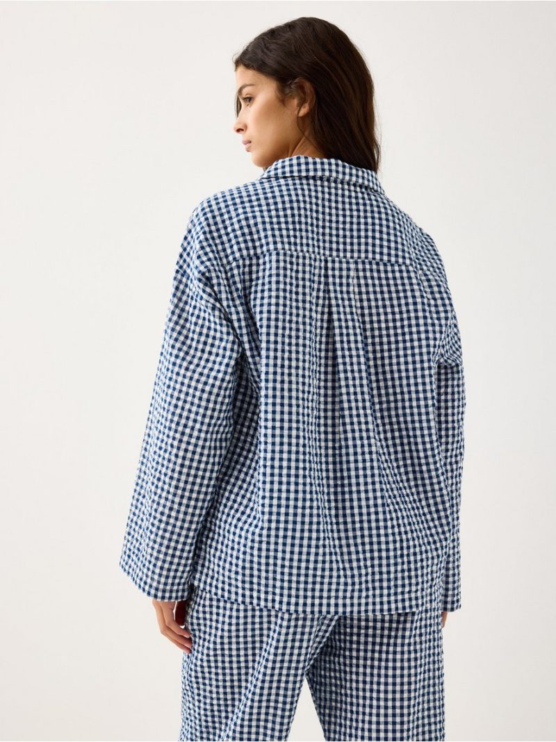 Pyjama shirt in seersucker - 3008916-7026