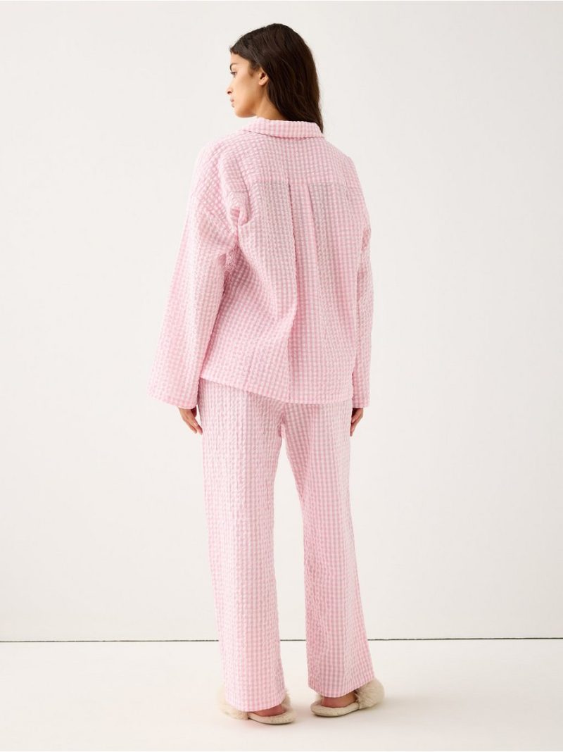 Pyjama trousers in seersucker - 3008917-2151