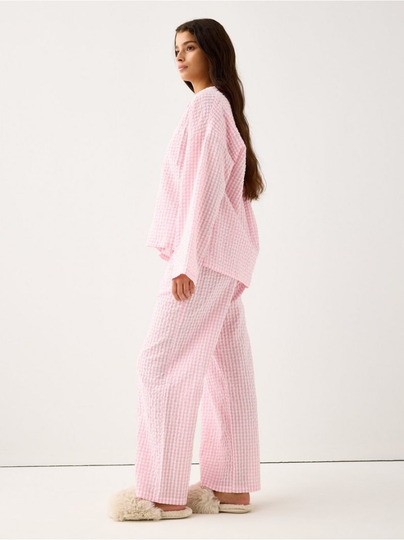 Pyjama trousers in seersucker - 3008917-2151
