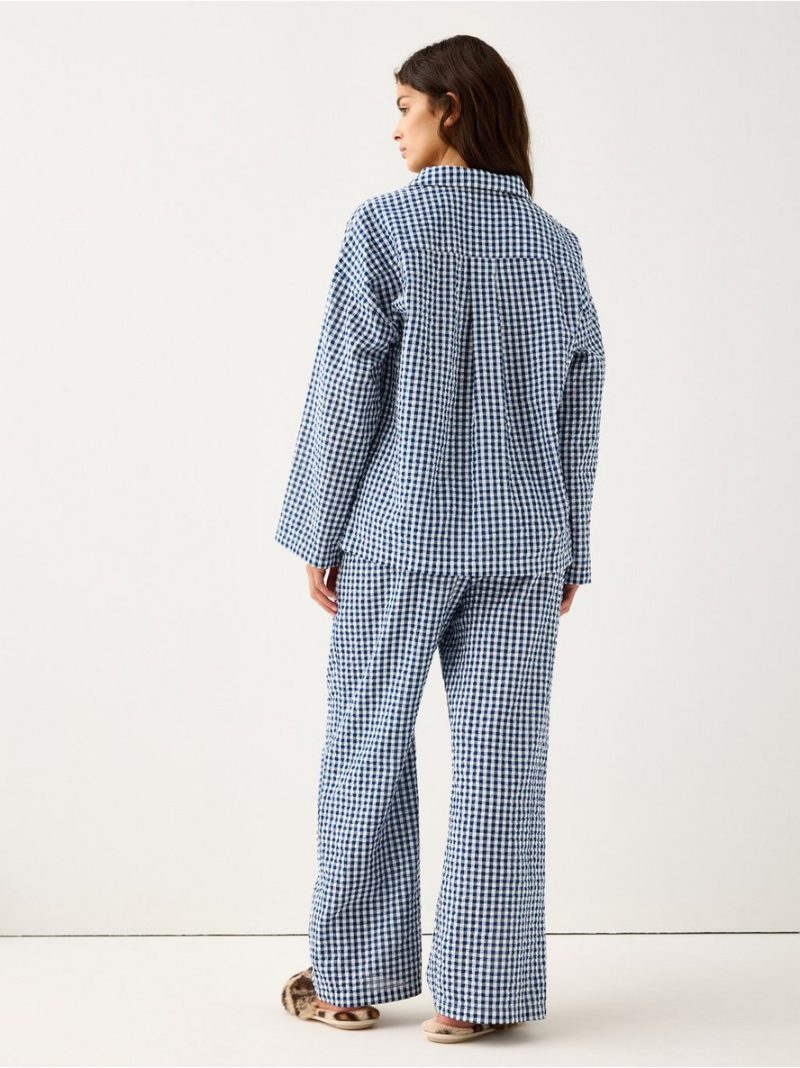Pyjama trousers in seersucker - 3008917-7026