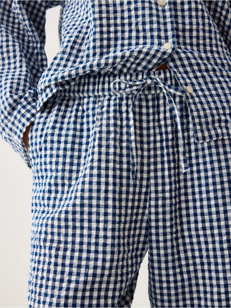 Pyjama trousers in seersucker - 3008917-7026