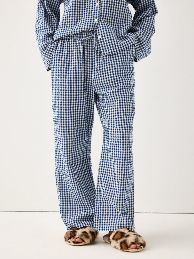Pyjama trousers in seersucker - 3008917-7026
