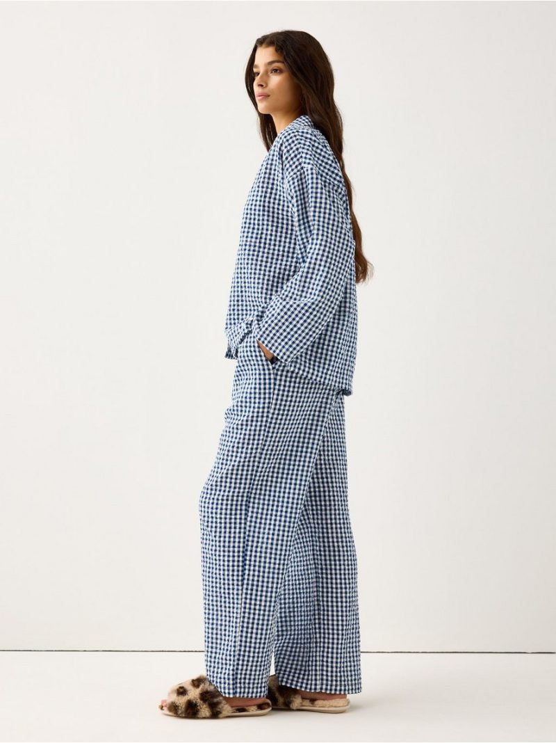 Pyjama trousers in seersucker - 3008917-7026
