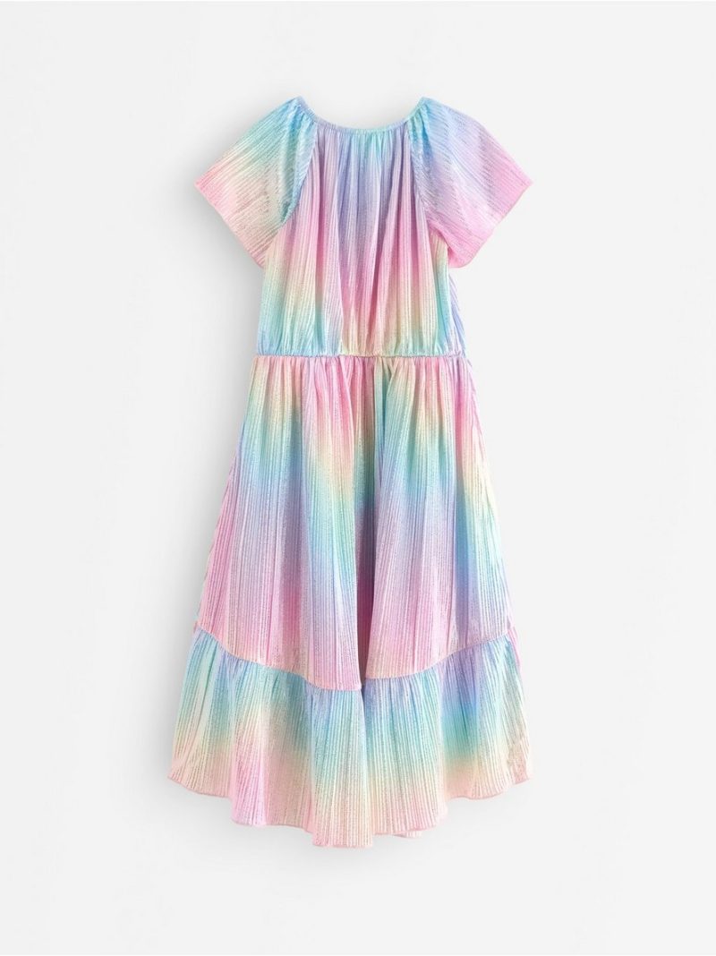 Plissé dress with glitter - 3009138-6666