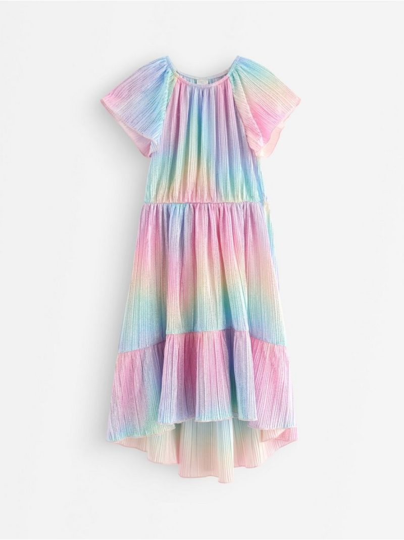 Plissé dress with glitter - 3009138-6666