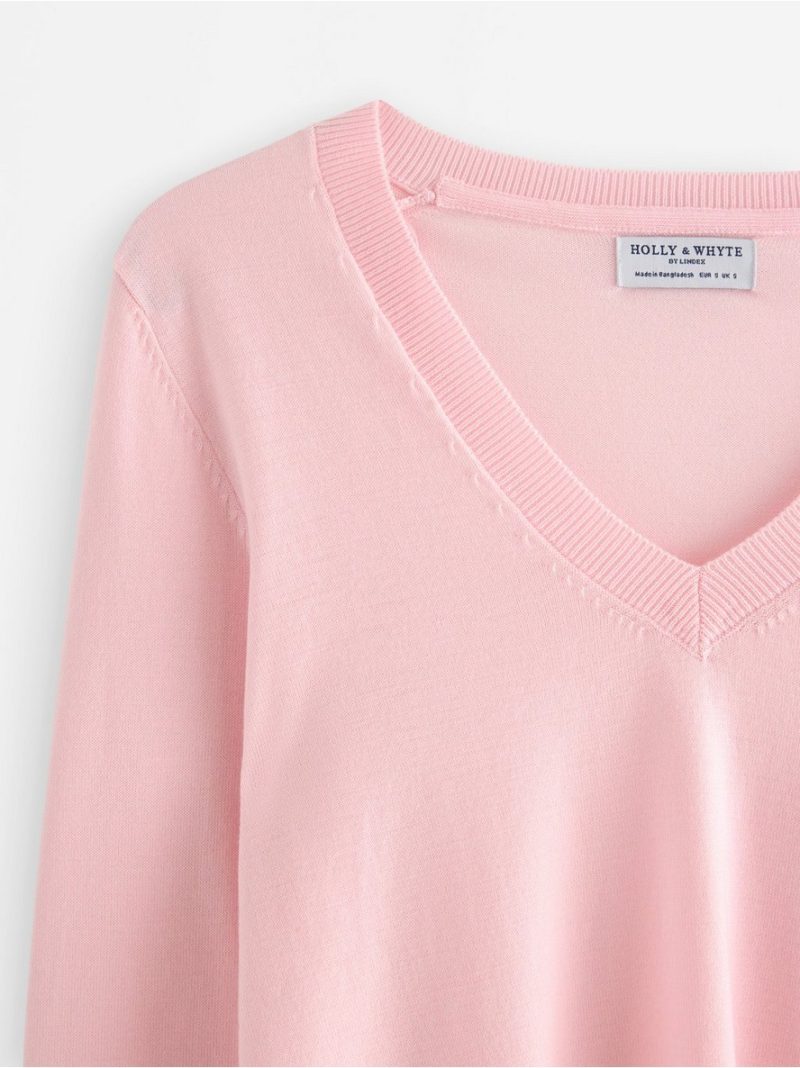 Fine-knit v-neck jumper - 3009339-2200