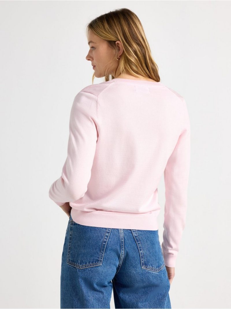 Fine-knit v-neck jumper - 3009339-2200