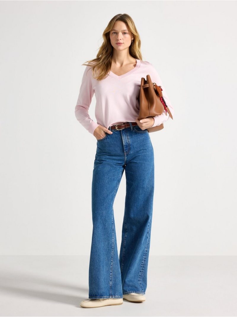 Fine-knit v-neck jumper - 3009339-2200