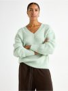 Knitted v-neck jumper - 3009513-9004