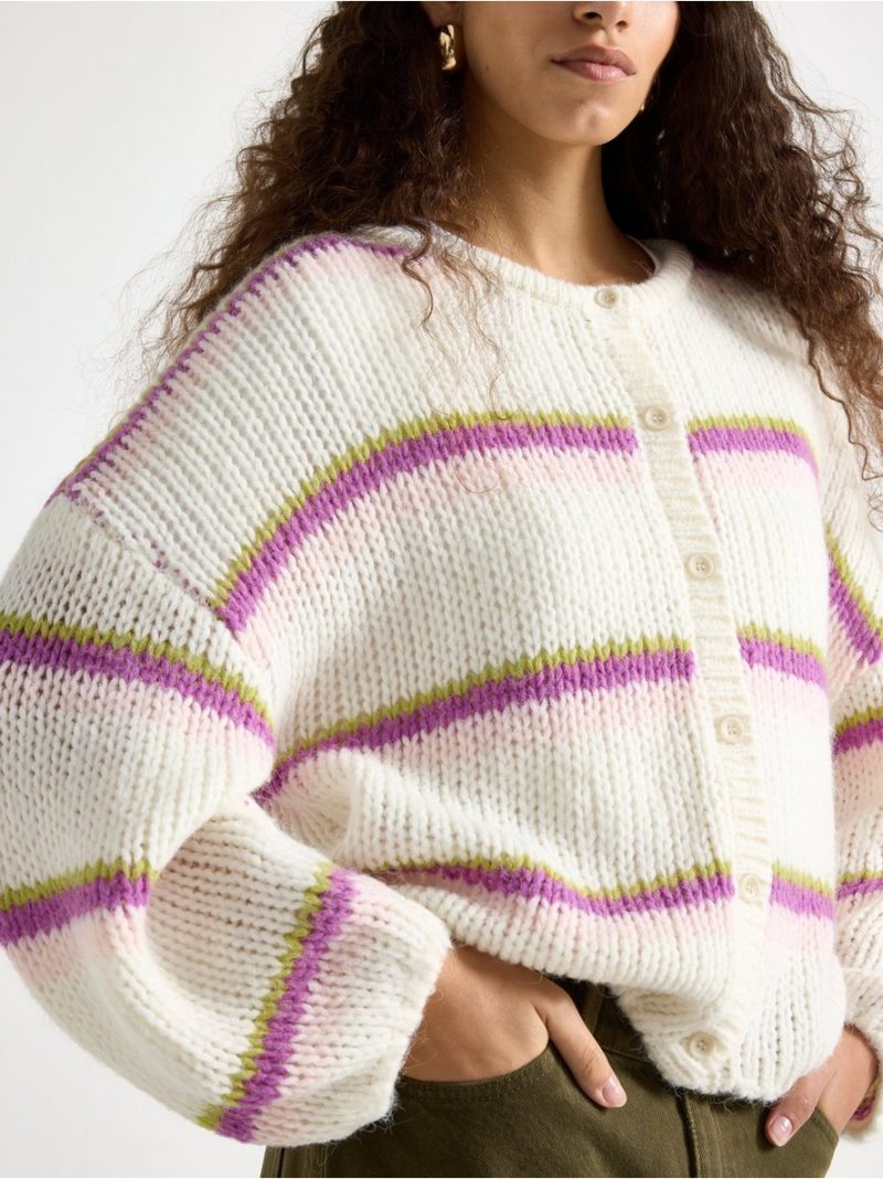 Striped cardigan - 3009767-9859