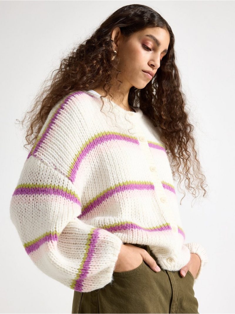 Striped cardigan - 3009767-9859