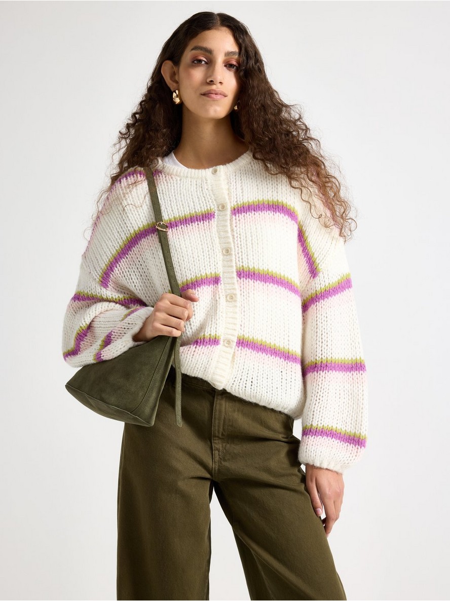 Striped cardigan - 3009767-9859