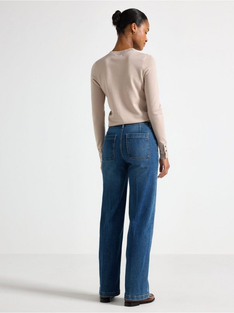 WIDE stretch  jeans with wide leg - 3010233-794