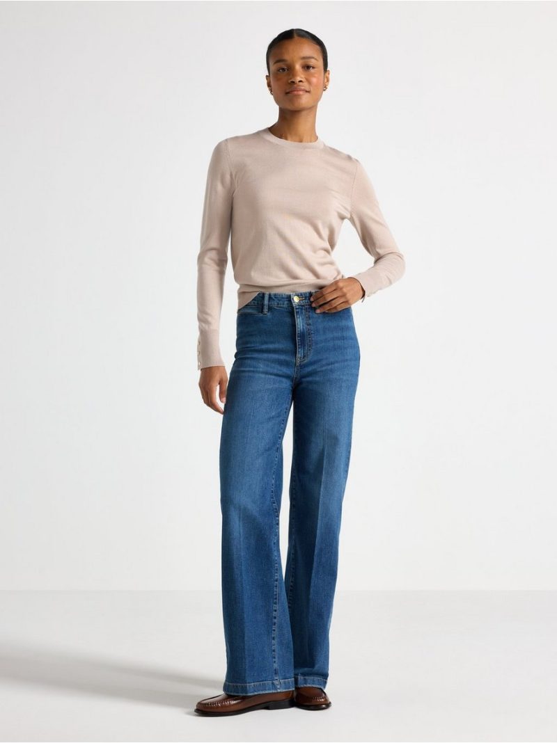 WIDE stretch jeans with wide leg - 3010233-794