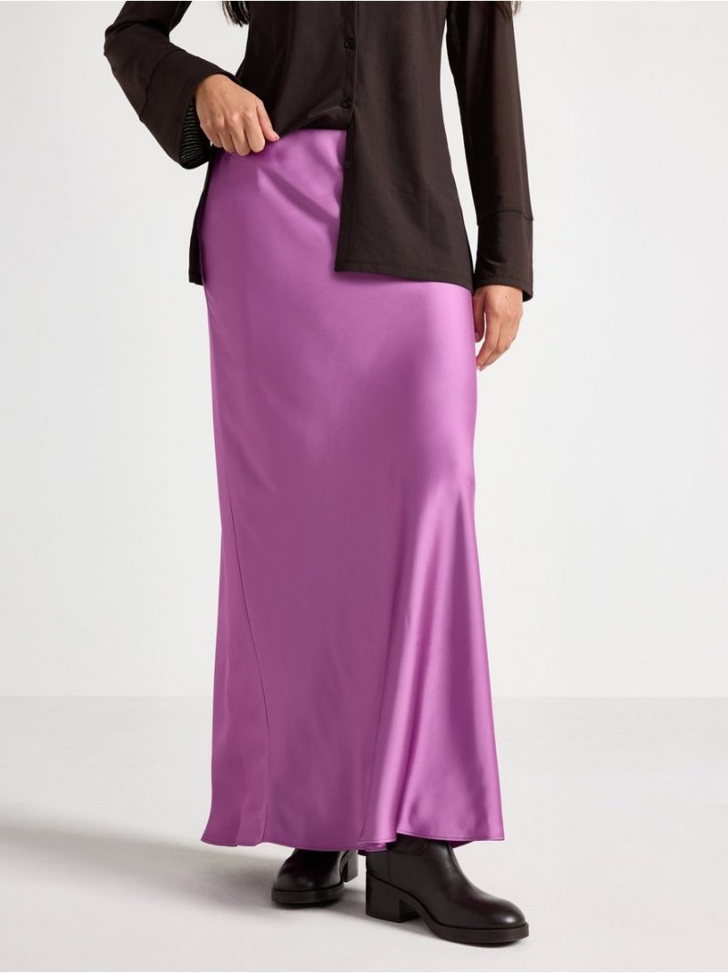 Maxi skirt in satin - 3000038-7356