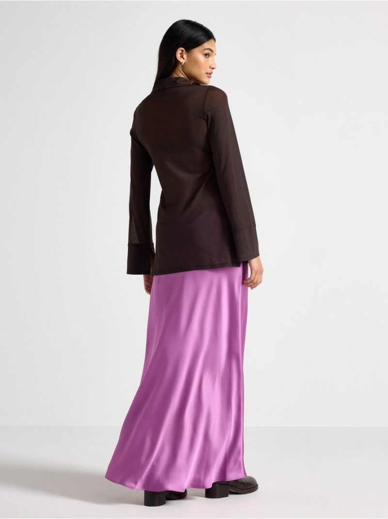 Maxi skirt in satin - 3000038-7356