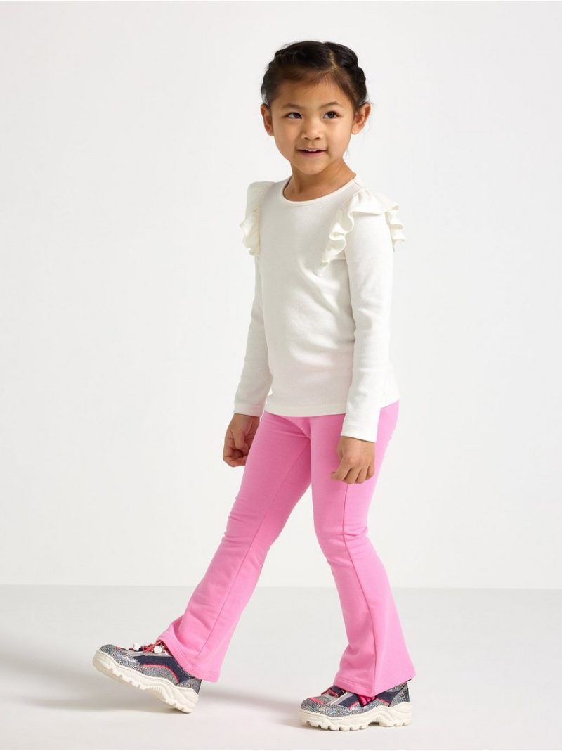 Flared leggings with brushed inside - 3006950-3644