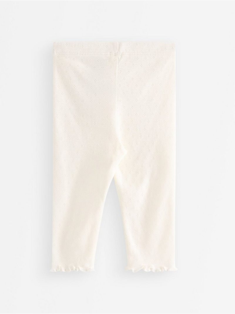 Leggings in pointelle with frills - 3009564-325