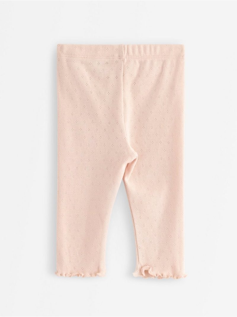 Leggings in pointelle  with frills - 3009564-8160