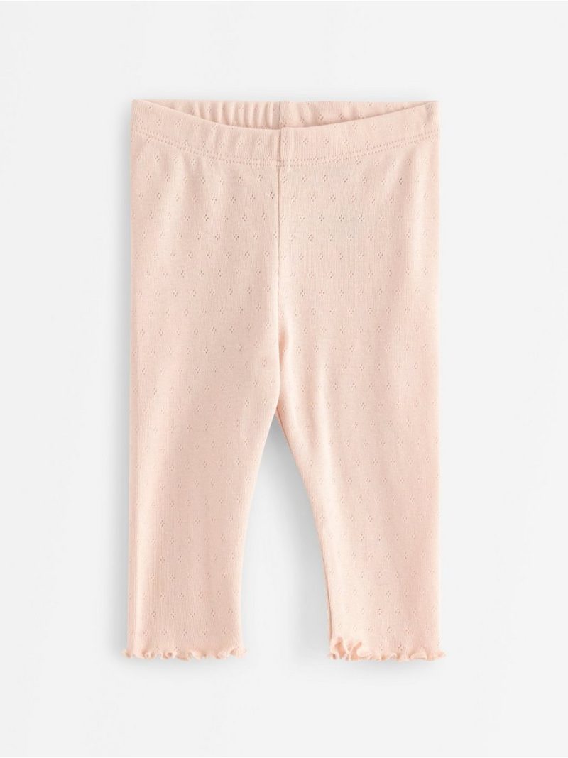 Leggings in pointelle  with frills - 3009564-8160
