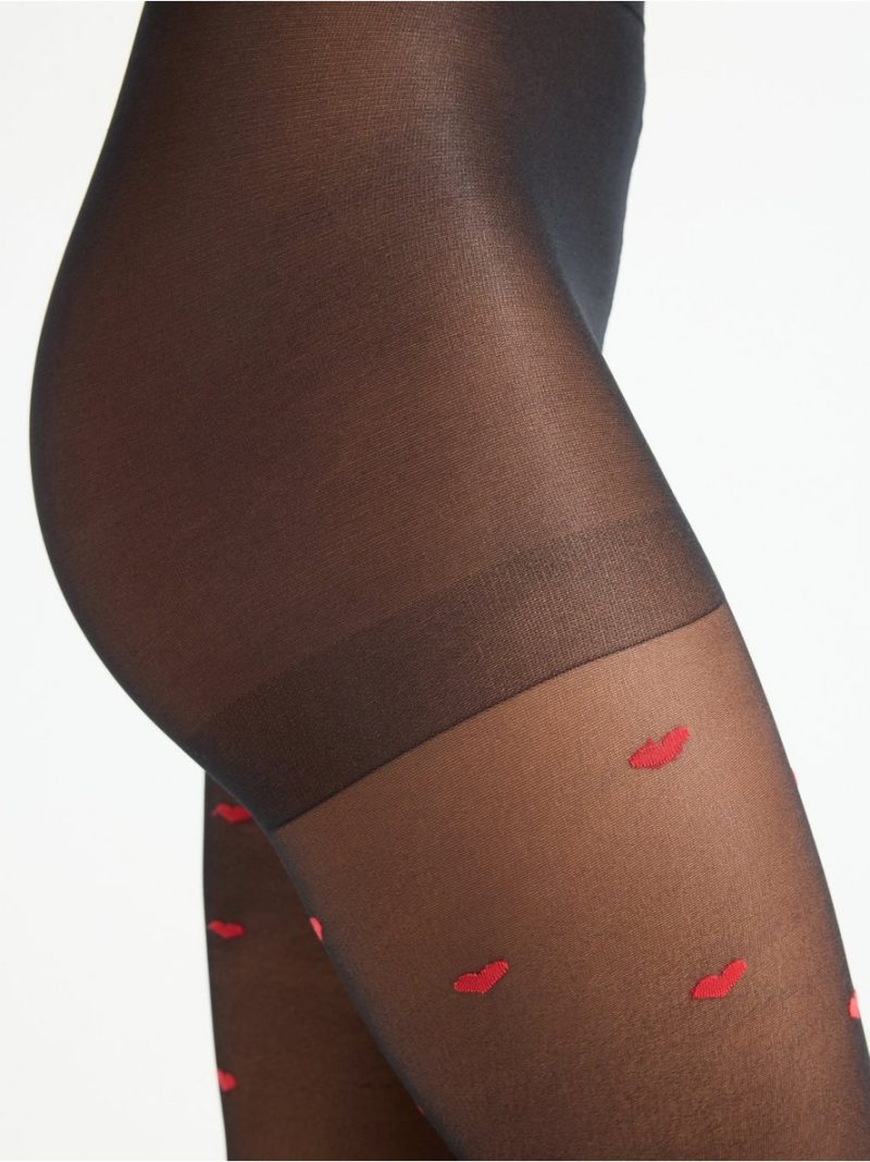 Tights with hearts 40 denier - 3009967-80