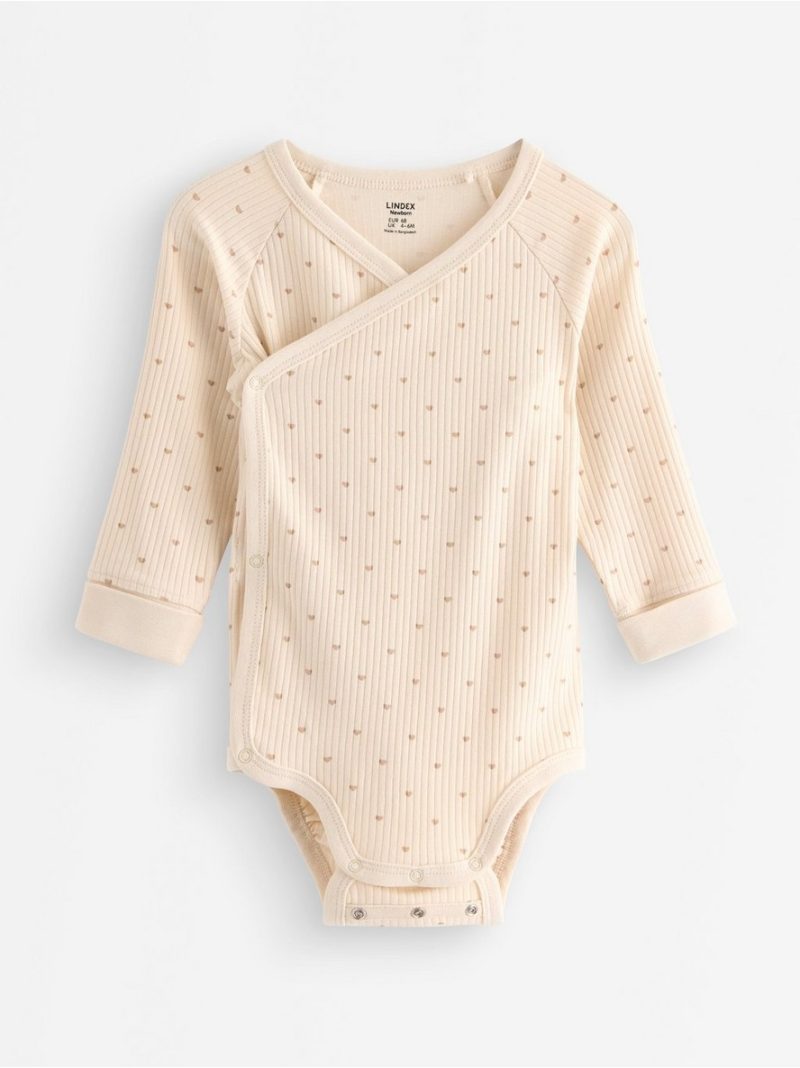 Ribbed wrap bodysuit - 3010483-1230