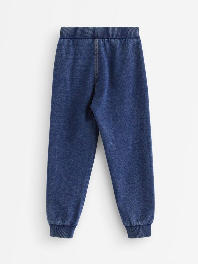 Joggers with denim look - 8684107-5659