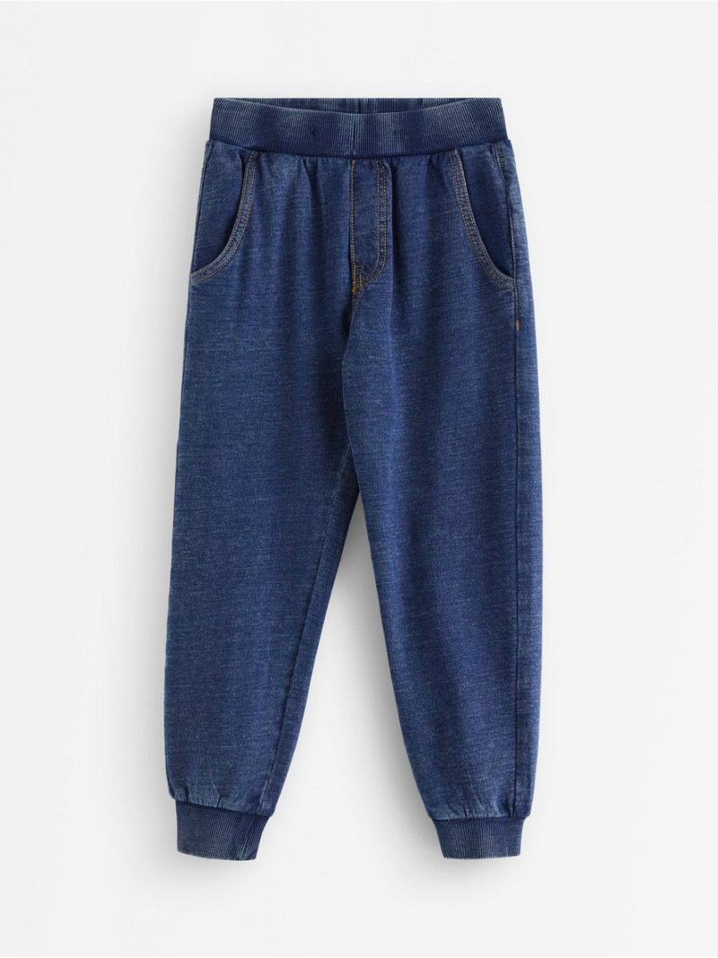 Joggers with denim look - 8684107-5659