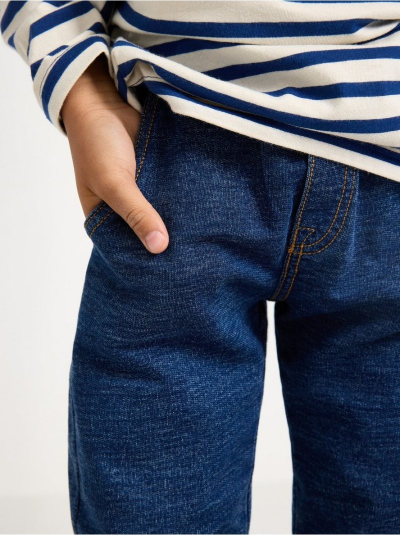 Joggers with denim look - 8684107-5659