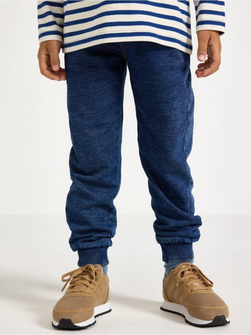 Joggers with denim look - 8684107-5659