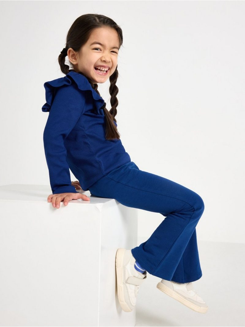 Flared leggings with brushed inside - 3006950-7339