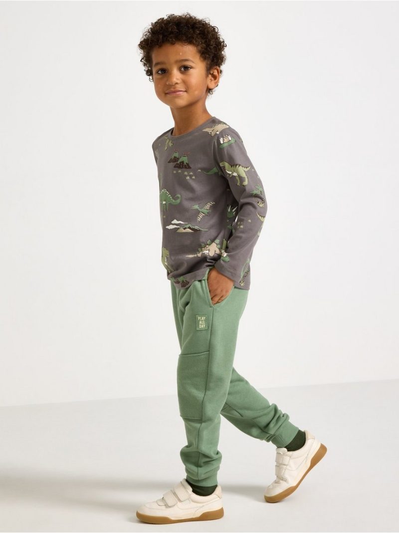 Joggers with reinforced knees - 3009222-7672