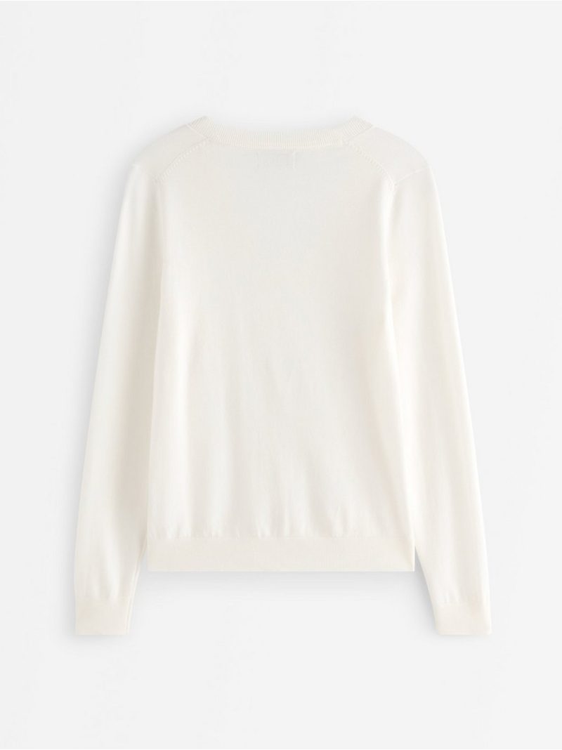 Fine-knit v-neck jumper - 3009339-300