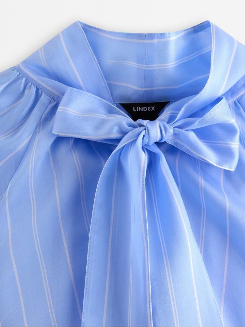 Blouse with tie band - 3009467-7278
