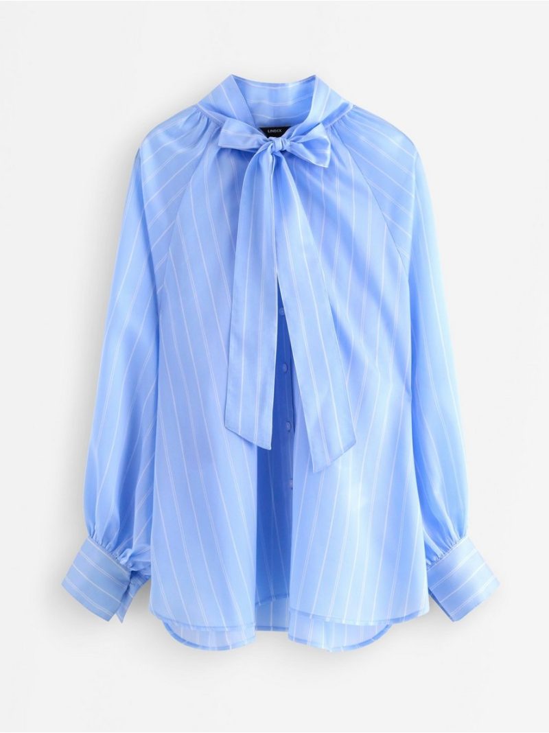 Blouse with tie band - 3009467-7278
