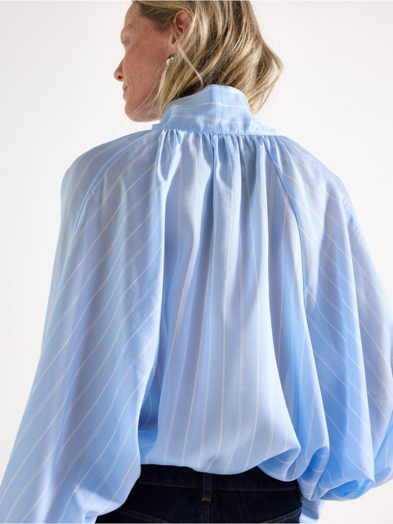 Blouse with tie band - 3009467-7278