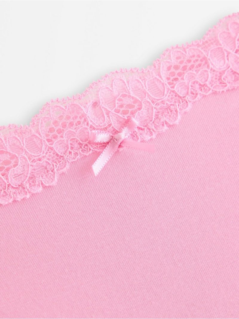 Thong with lace trim - 3009501-2151