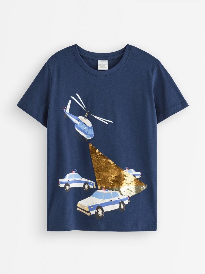 T-shirt with reversible sequins motif - 3009630-6842